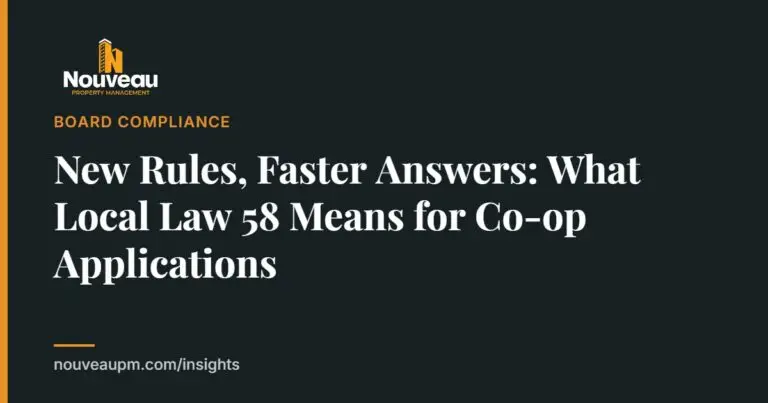 New Rules, Faster Answers: What Local Law 58 Means for Co-op Applications
